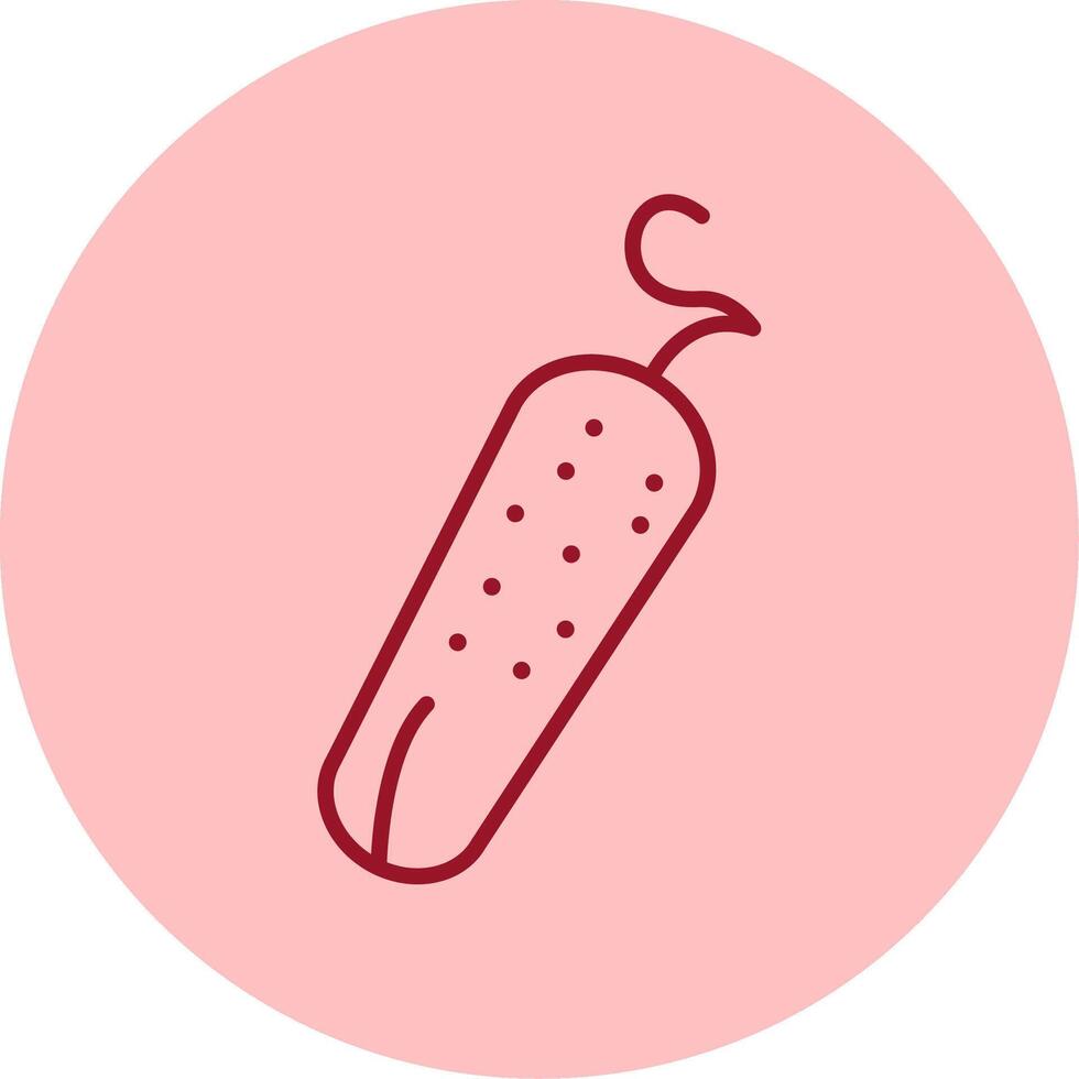 Pickle Line Circle Multicolor Icon vector