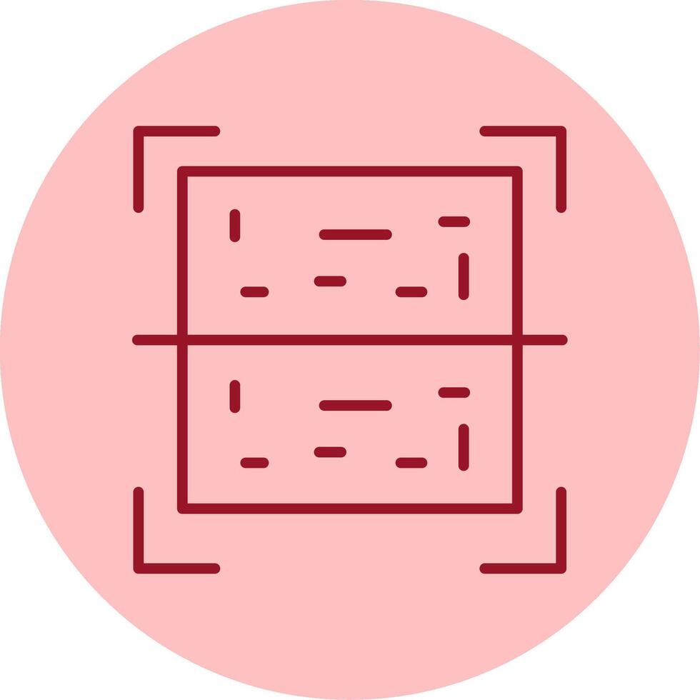 Qr Code Line Circle Multicolor Icon vector