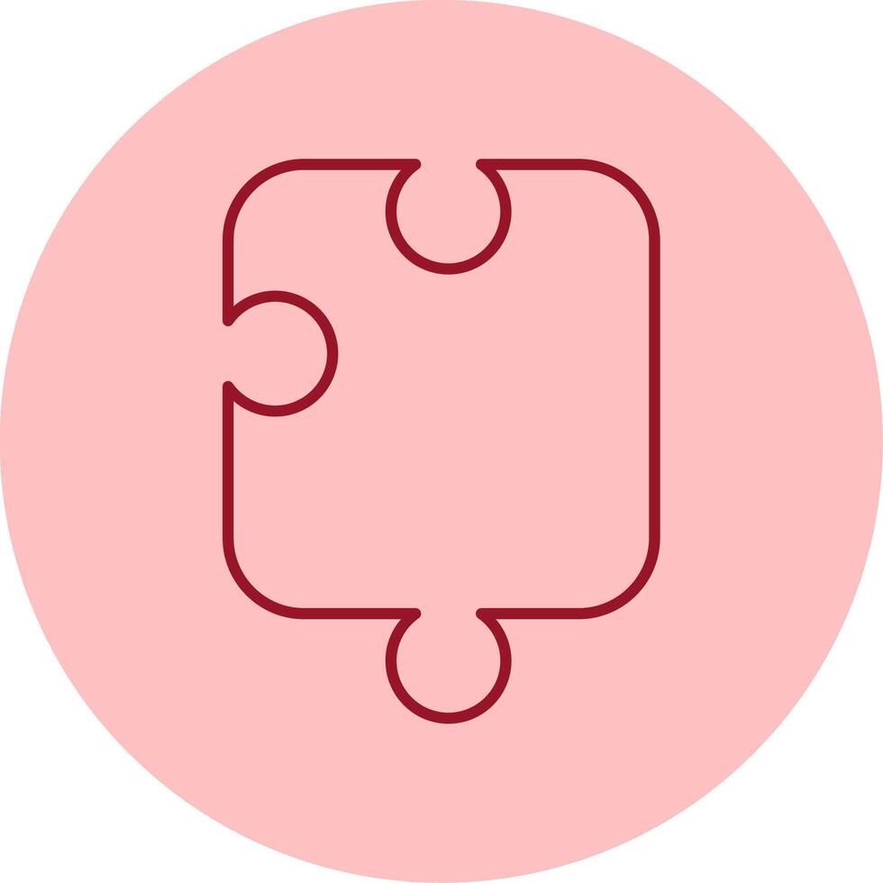 Jigsaw Line Circle Multicolor Icon vector