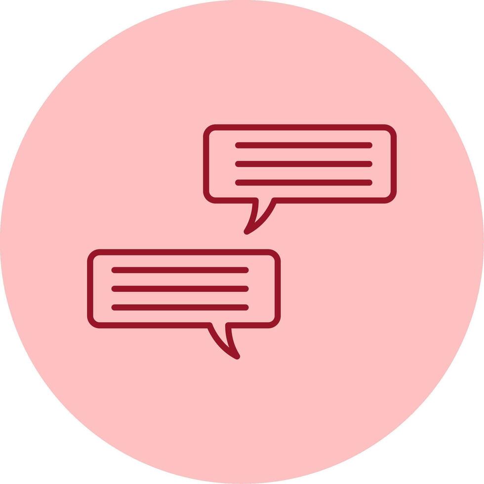 Conversation Line Circle Multicolor Icon vector