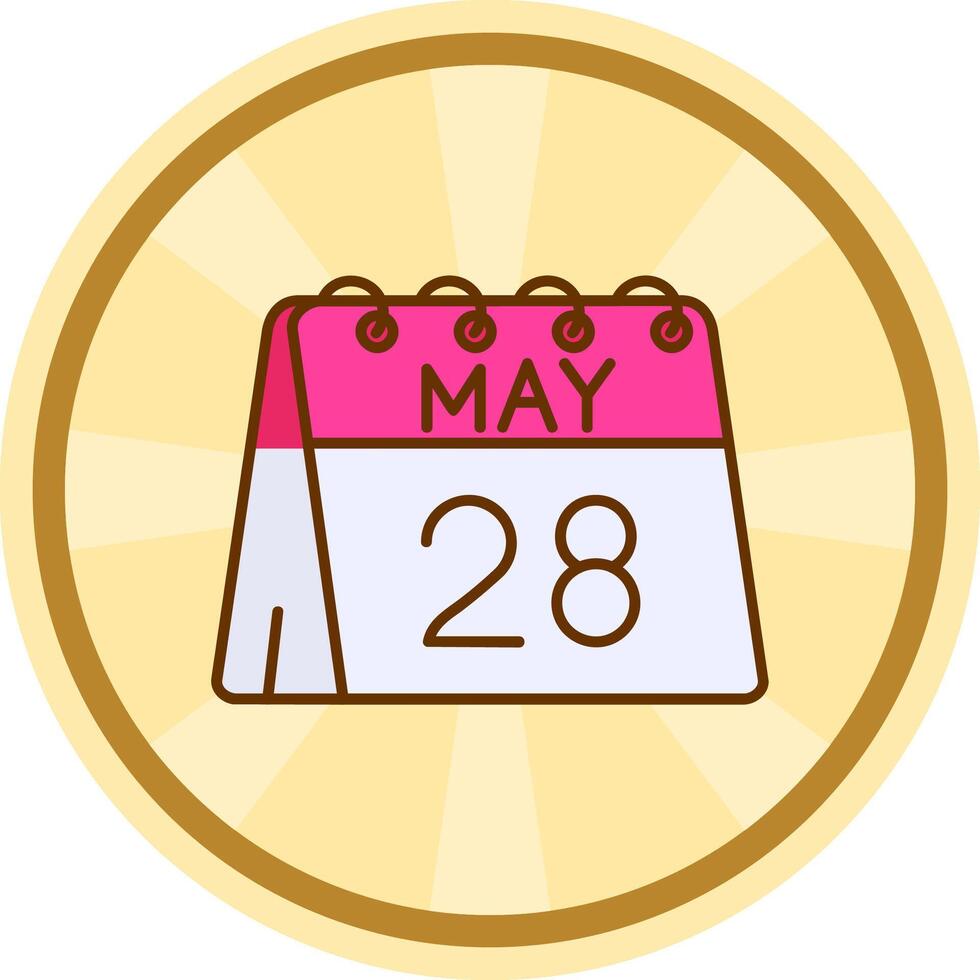 28th of May Comic circle Icon vector