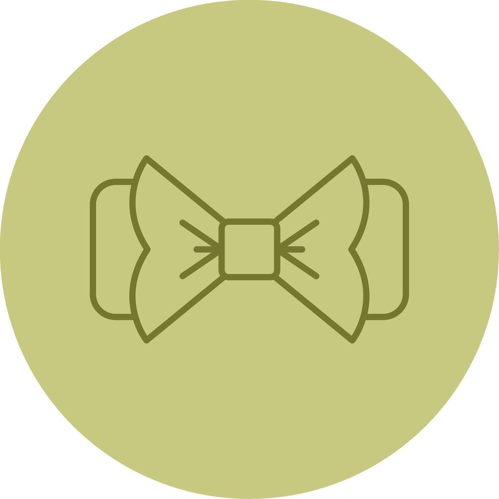 Bow Tie Line Circle Multicolor Icon vector