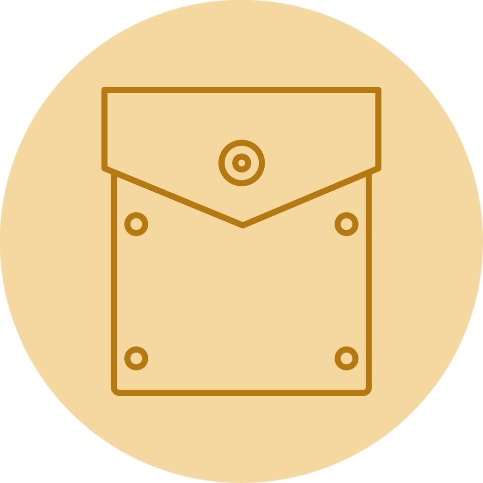 Pocket Square Line Circle Multicolor Icon vector