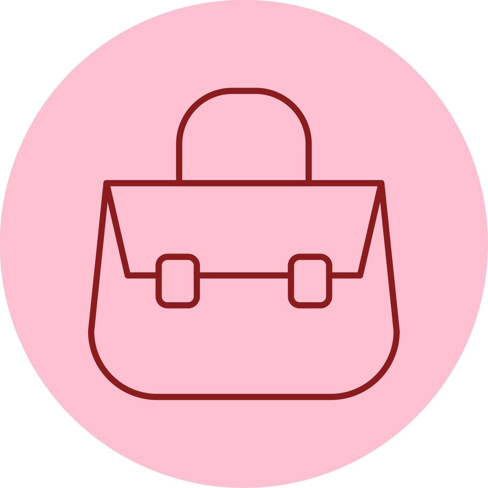 Shoulder Bag Line Circle Multicolor Icon vector
