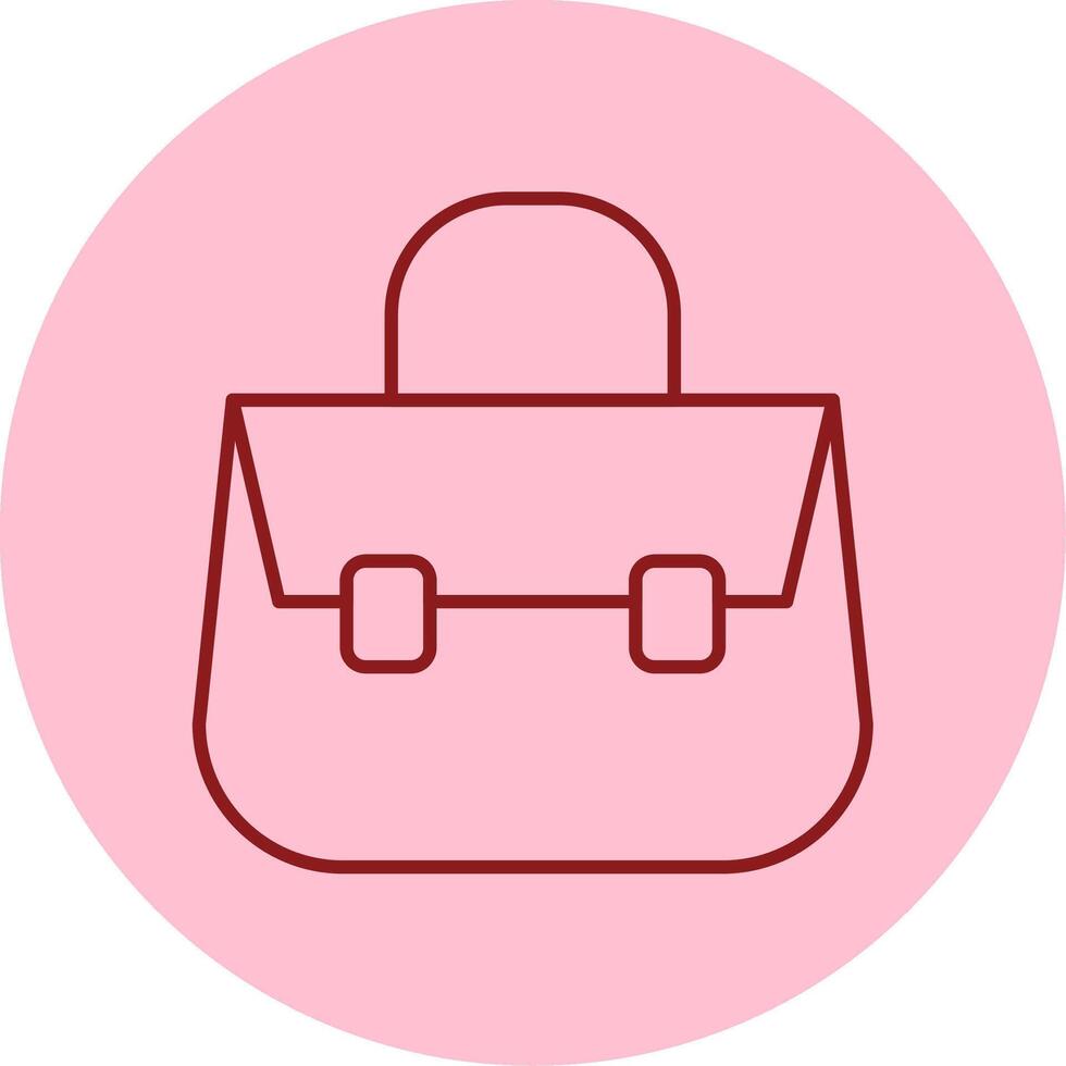 Shoulder Bag Line Circle Multicolor Icon vector