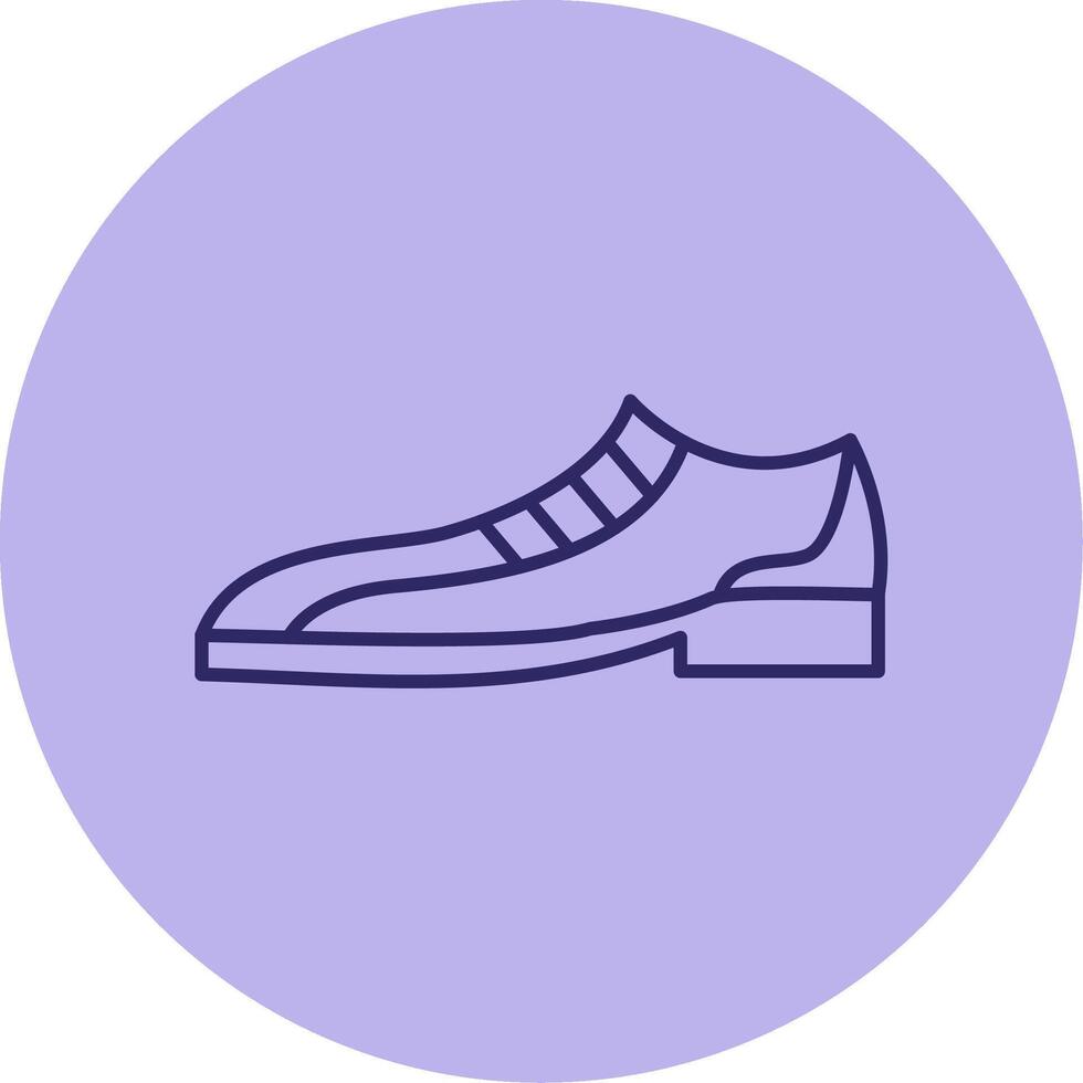 Formal Shoes Line Circle Multicolor Icon vector