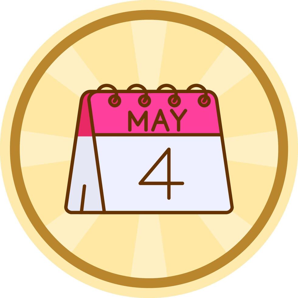 4th of May Comic circle Icon vector