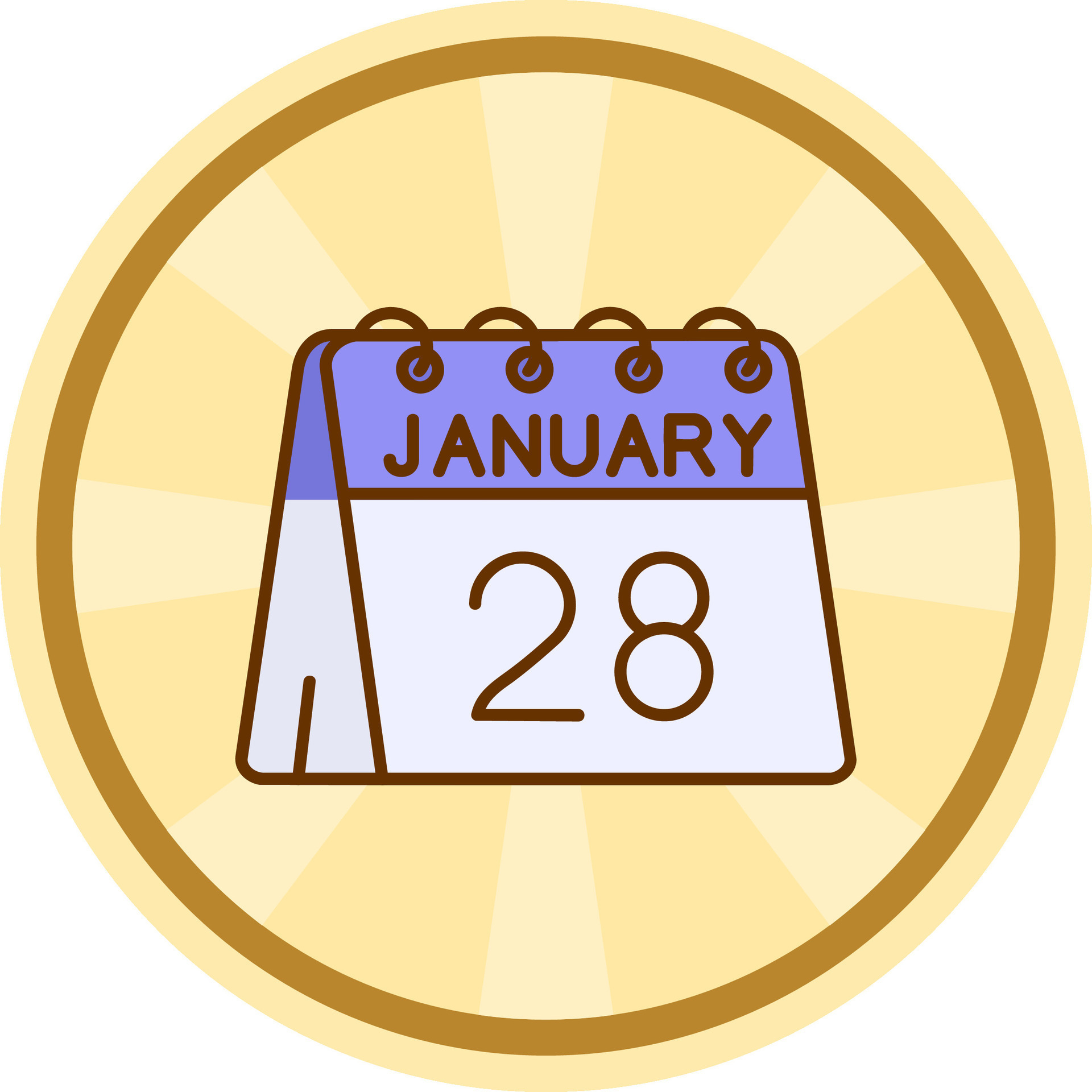28th of January Comic circle Icon 38270604 Vector Art at Vecteezy