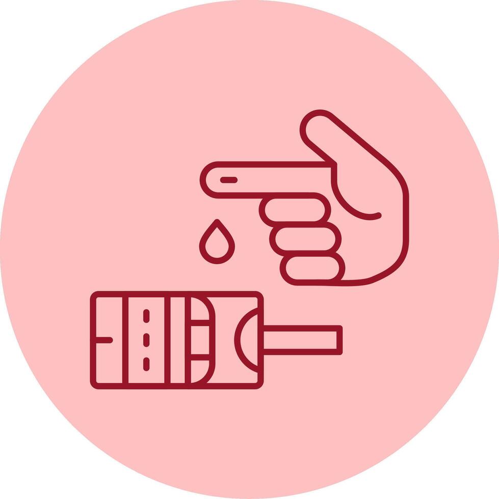 Diabetes Line Circle Multicolor Icon vector