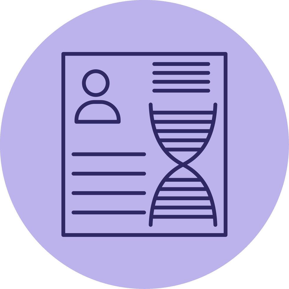 DNA Line Circle Multicolor Icon vector