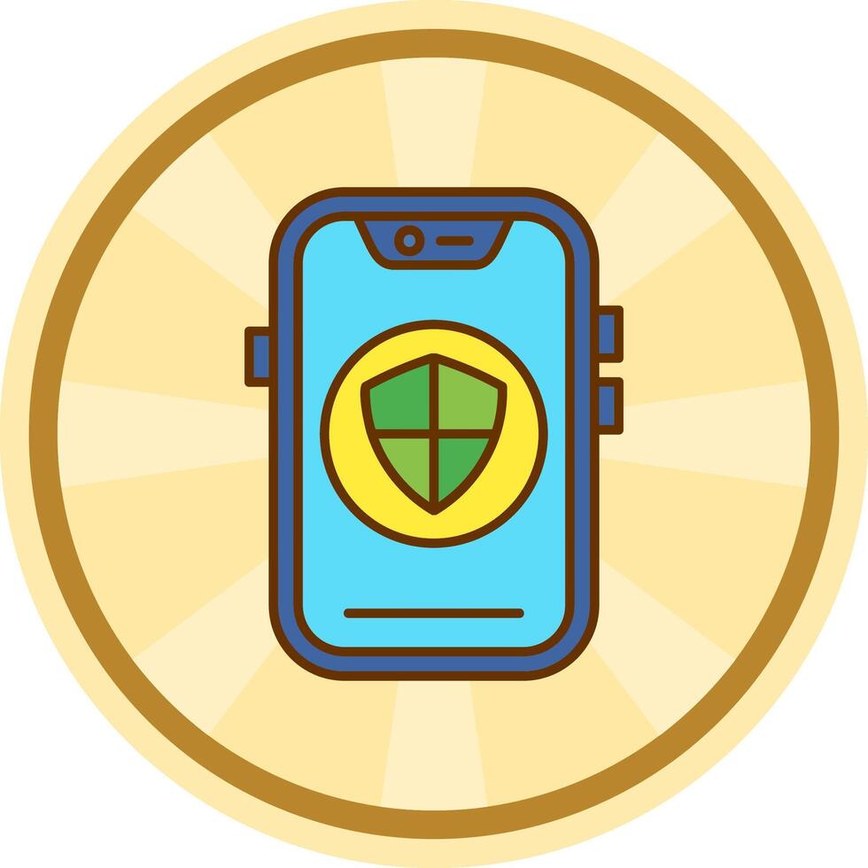 Shield Comic circle Icon vector