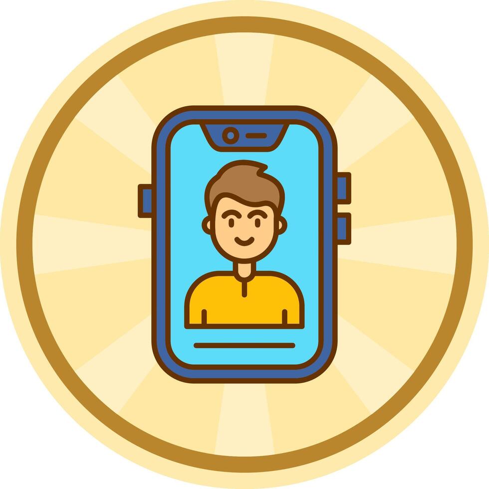 User Comic circle Icon vector