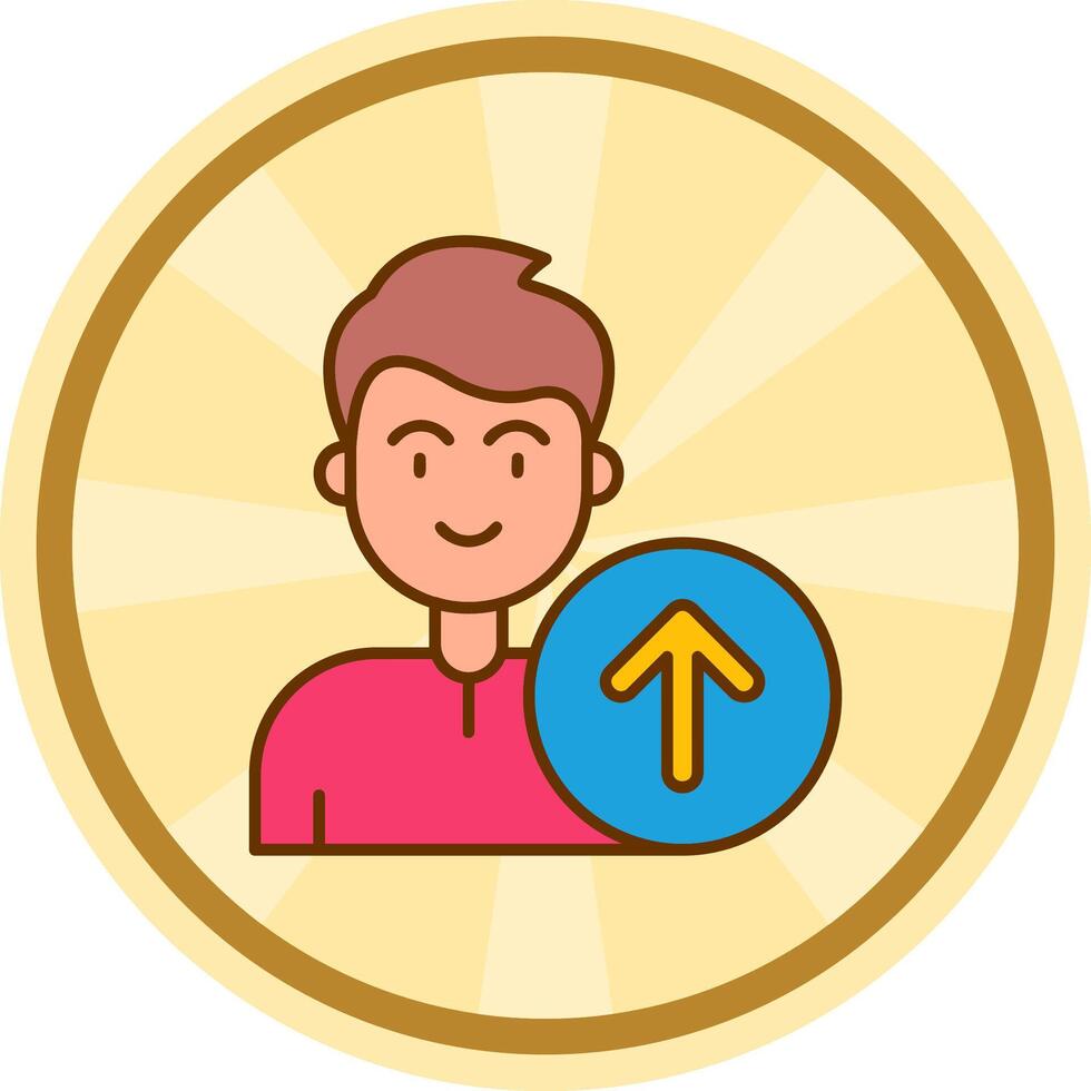 Up Comic circle Icon vector