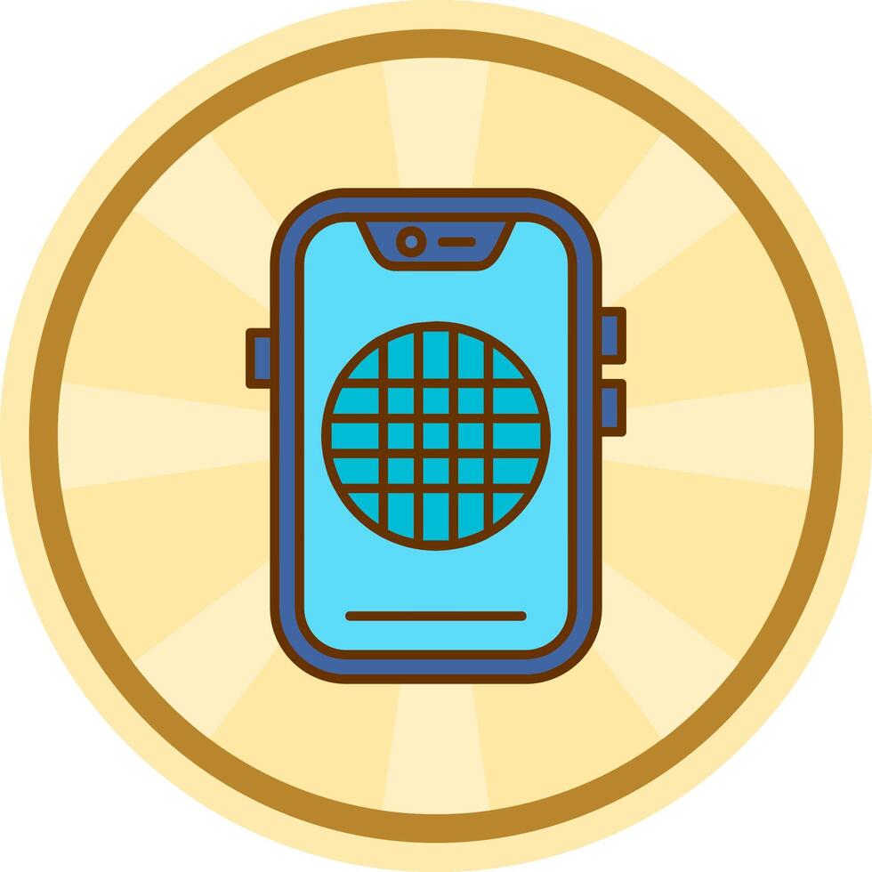 Grid Comic circle Icon vector