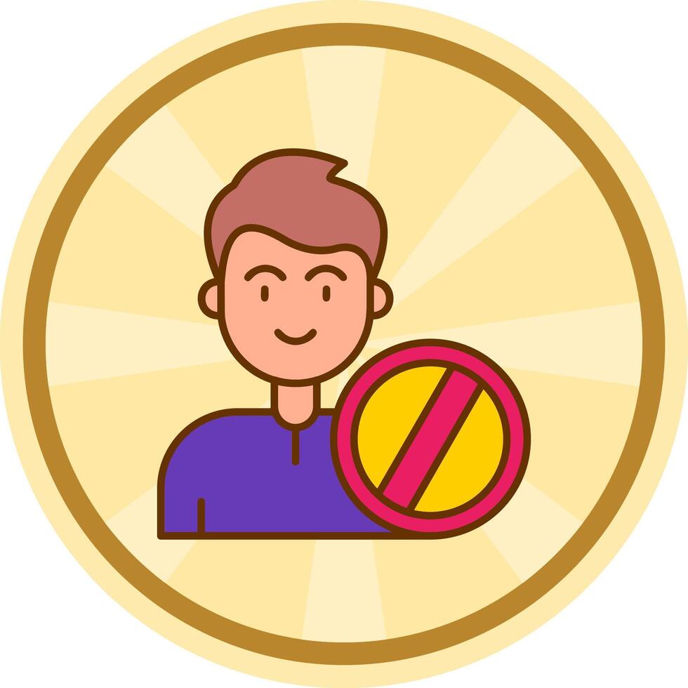 Ban Comic circle Icon vector