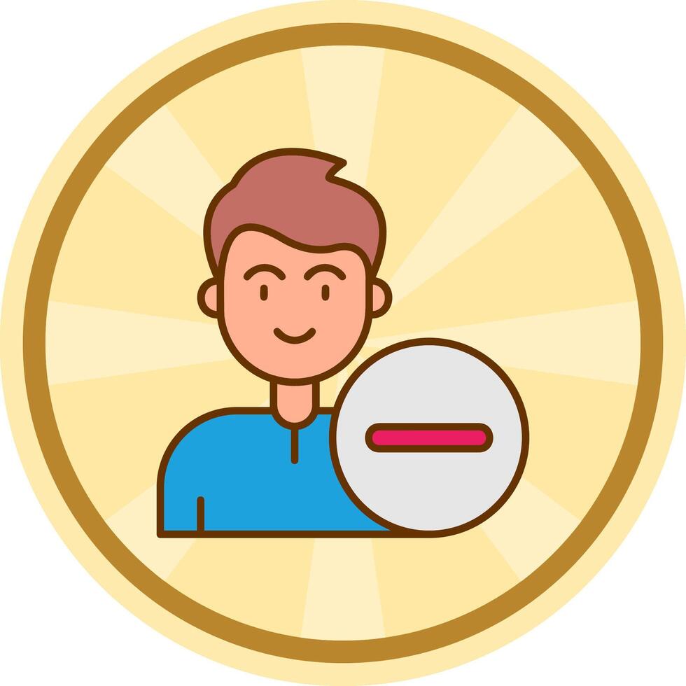 Remove Comic circle Icon vector