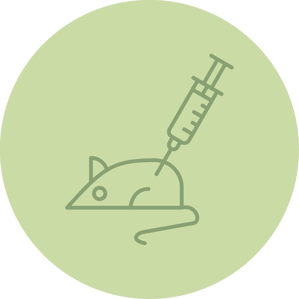 Animal Testing Line Circle Multicolor Icon vector