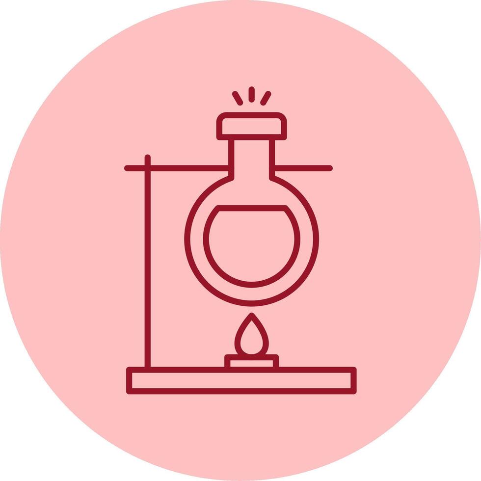 Bunsen Burner Line Circle Multicolor Icon vector