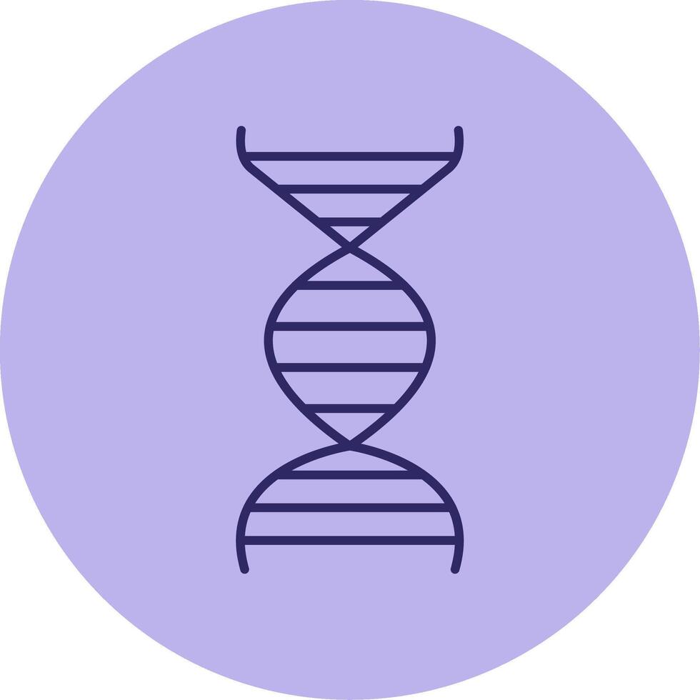 Dna Line Circle Multicolor Icon vector