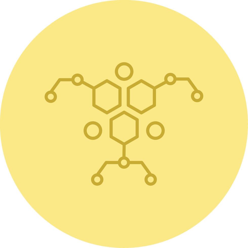 Molecule Line Circle Multicolor Icon vector