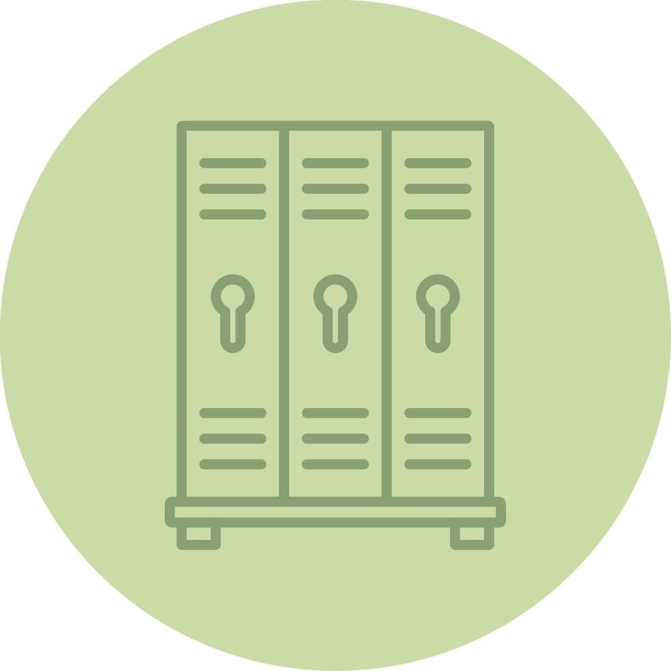 Lockers Line Circle Multicolor Icon vector