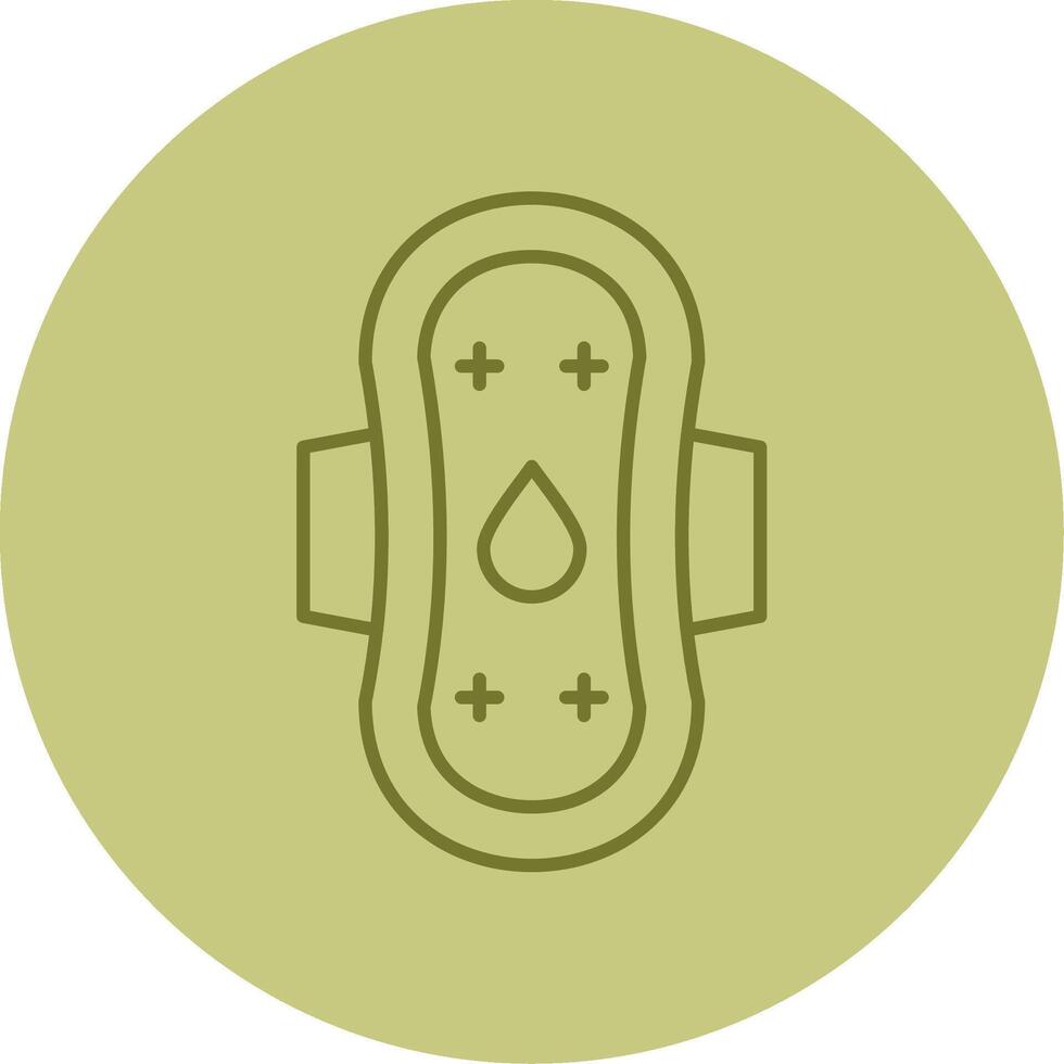 Sanitary Towel Line Circle Multicolor Icon vector