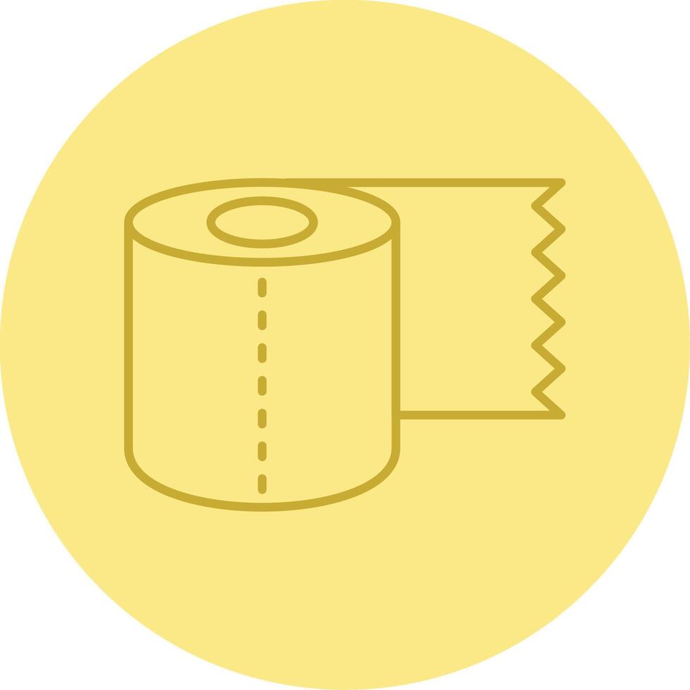 Toilet Paper Line Circle Multicolor Icon vector