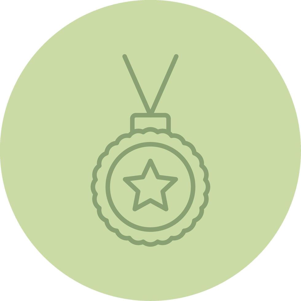 Medal Line Circle Multicolor Icon vector