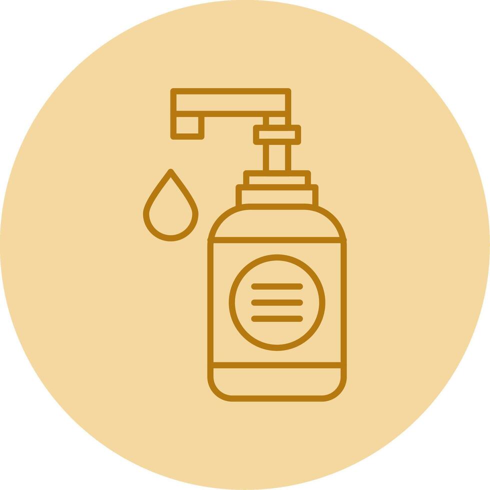 Hand Soap Line Circle Multicolor Icon vector