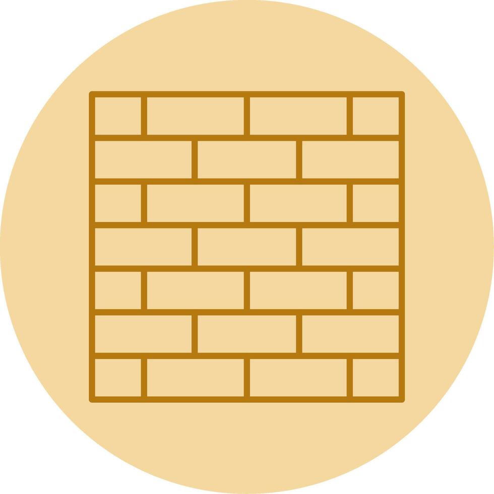 Brickwall Line Circle Multicolor Icon vector