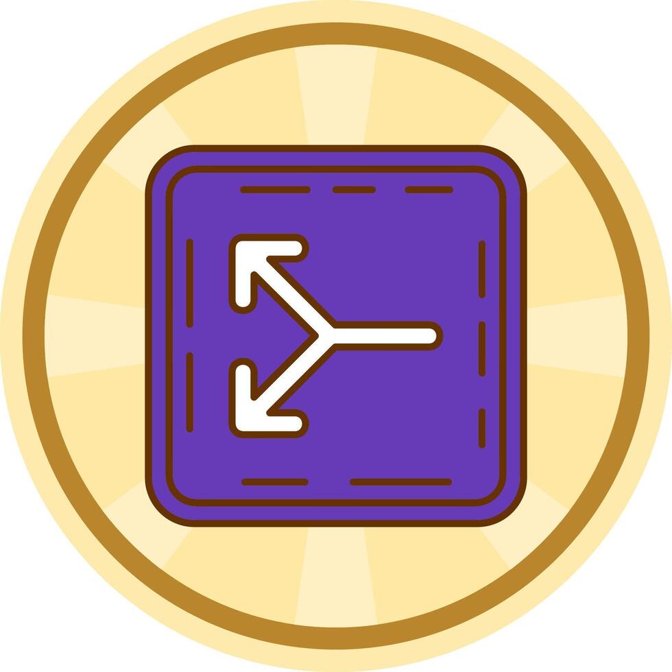 Split Comic circle Icon vector