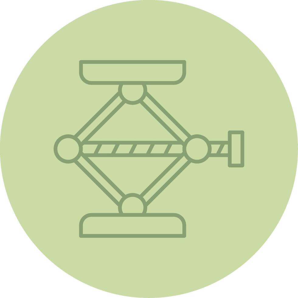 Screw Jack Line Circle Multicolor Icon vector