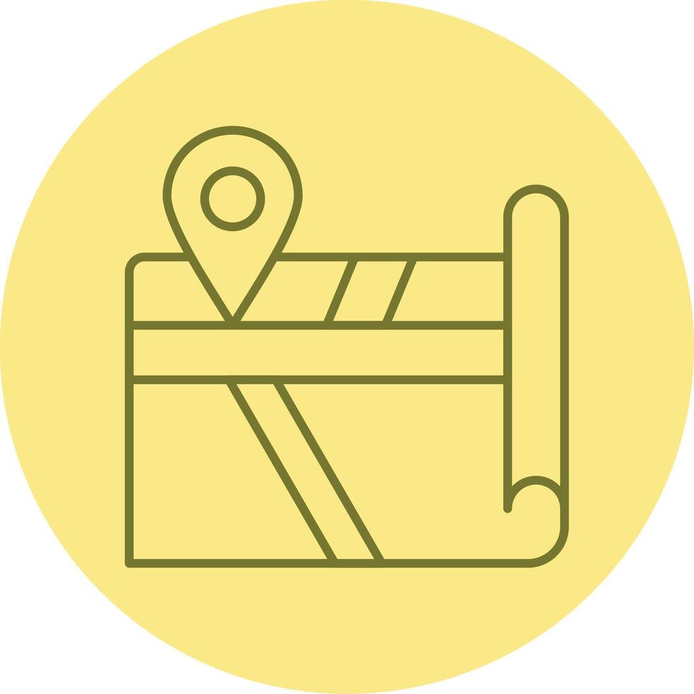 Map Line Circle Multicolor Icon vector
