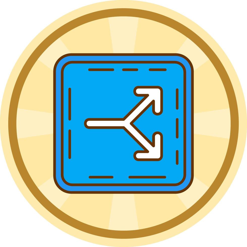 Split Comic circle Icon vector