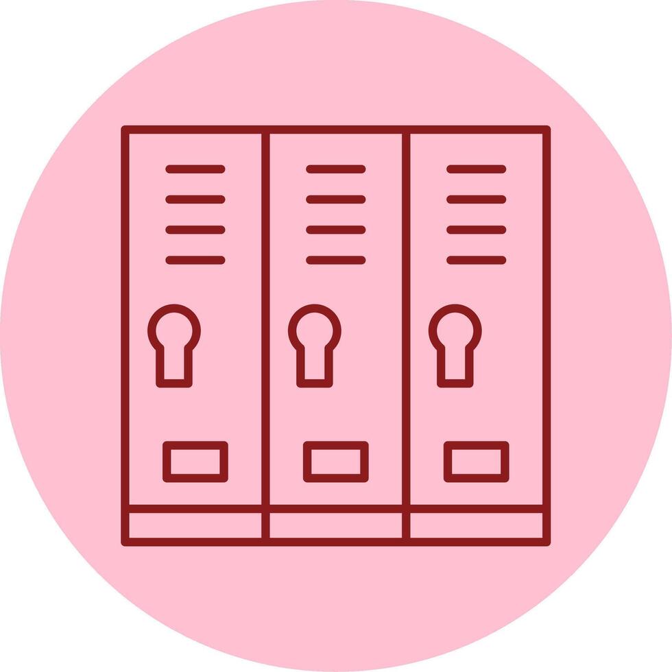 Locker Room Line Circle Multicolor Icon vector