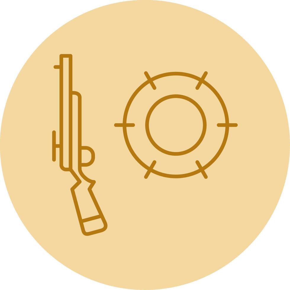 Hunting Line Circle Multicolor Icon vector