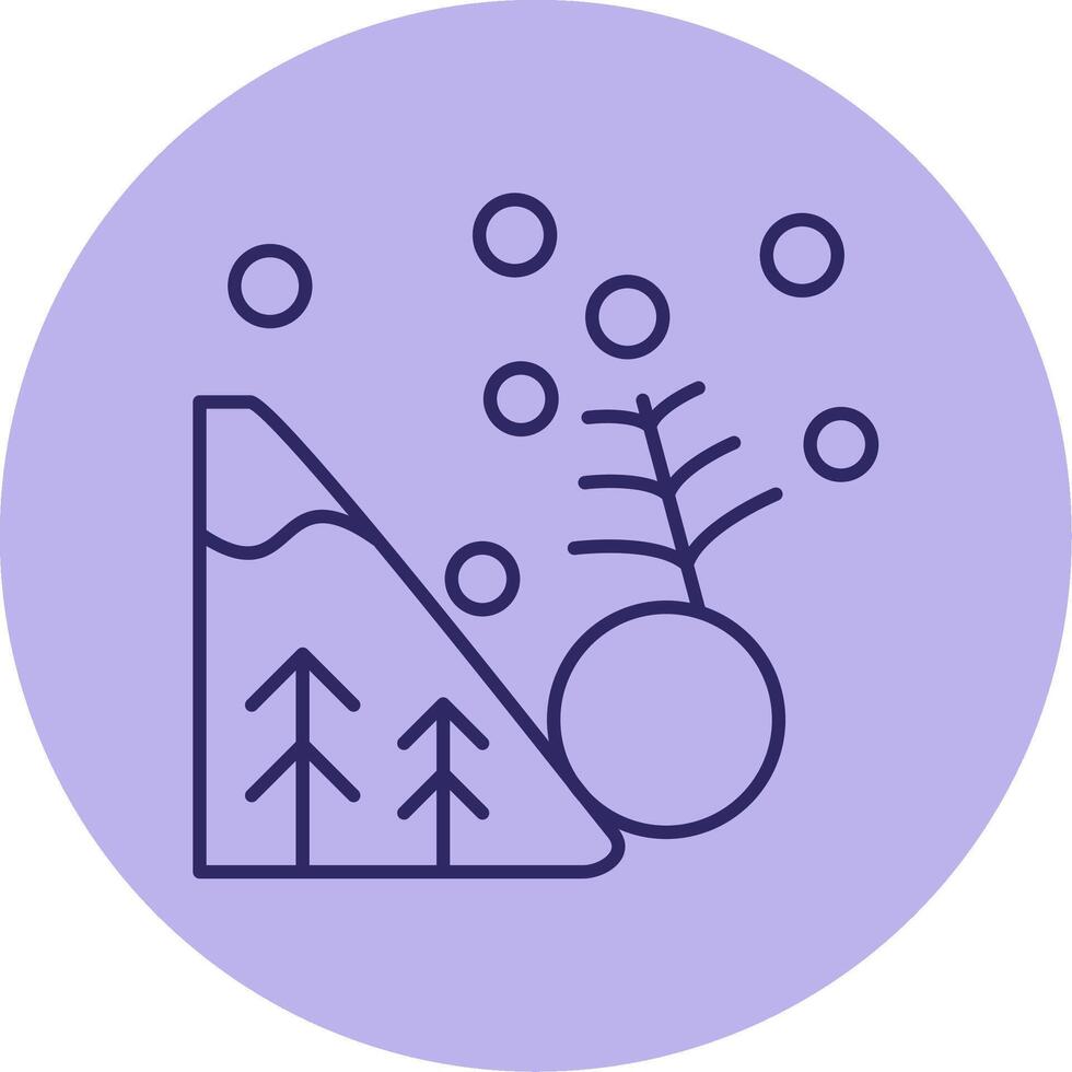 Avalanche Line Circle Multicolor Icon vector