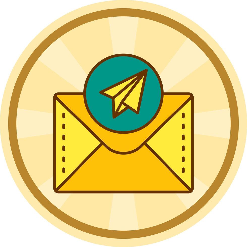 Send Comic circle Icon vector