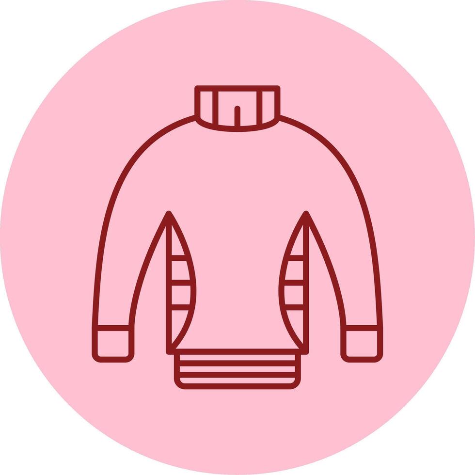 Sweater Line Circle Multicolor Icon vector