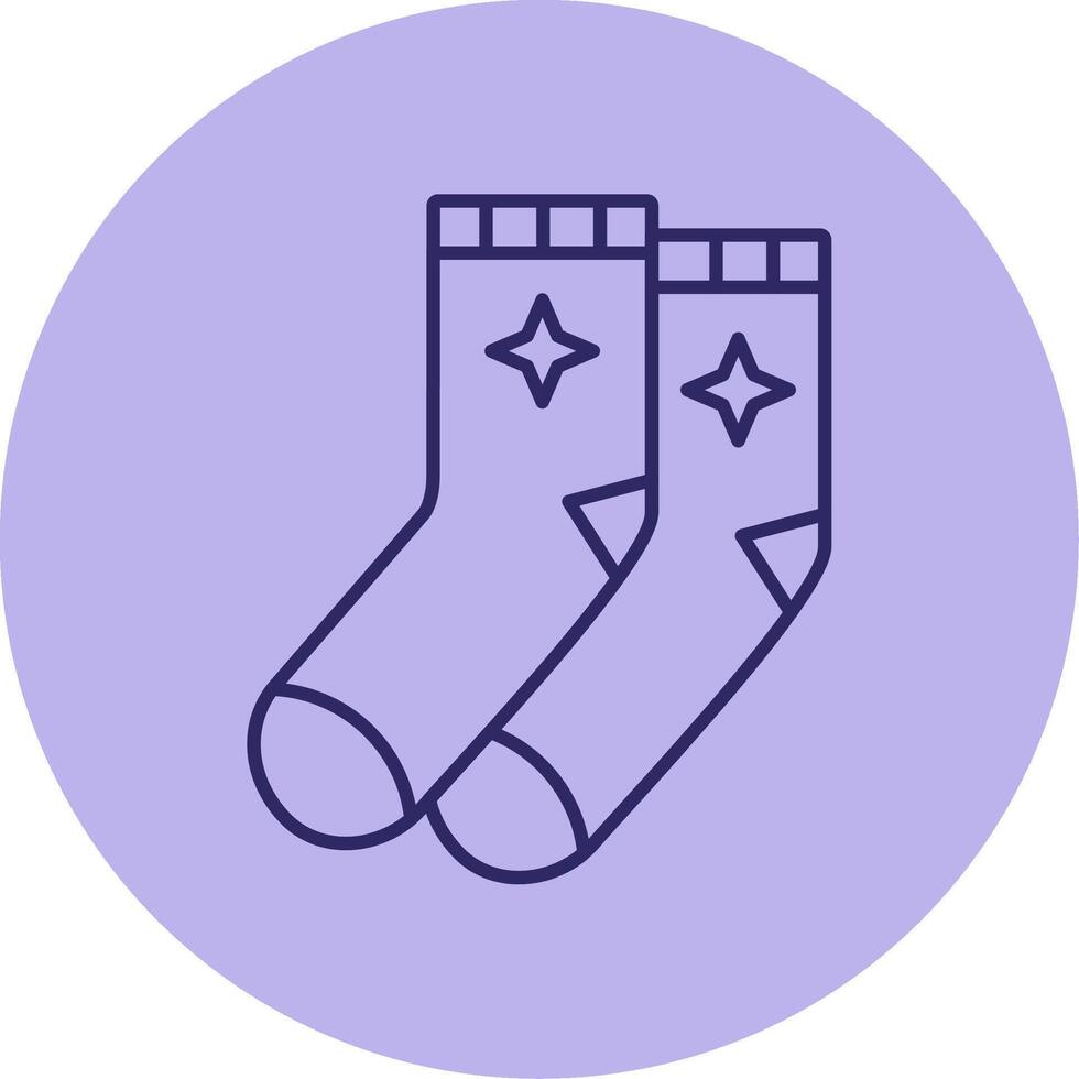 Socks Line Circle Multicolor Icon vector