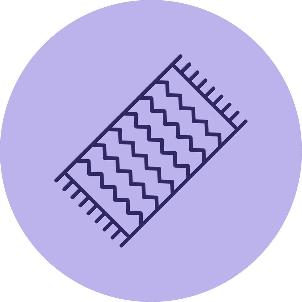 Beach Towel Line Circle Multicolor Icon vector