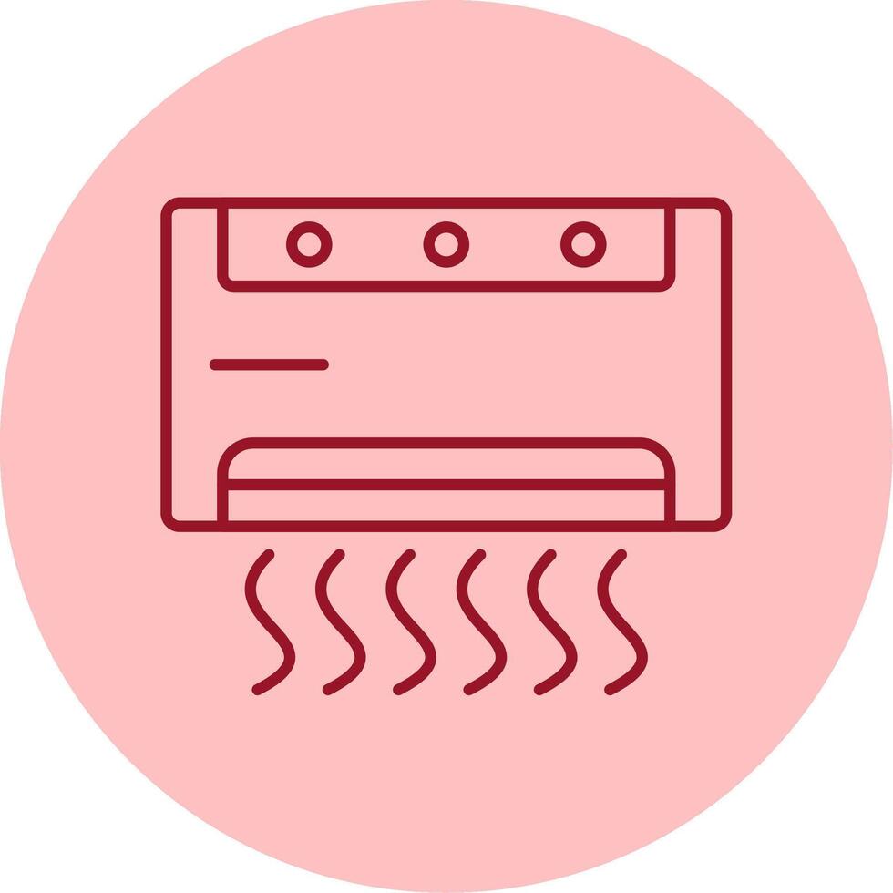 Air Conditioner Line Circle Multicolor Icon vector