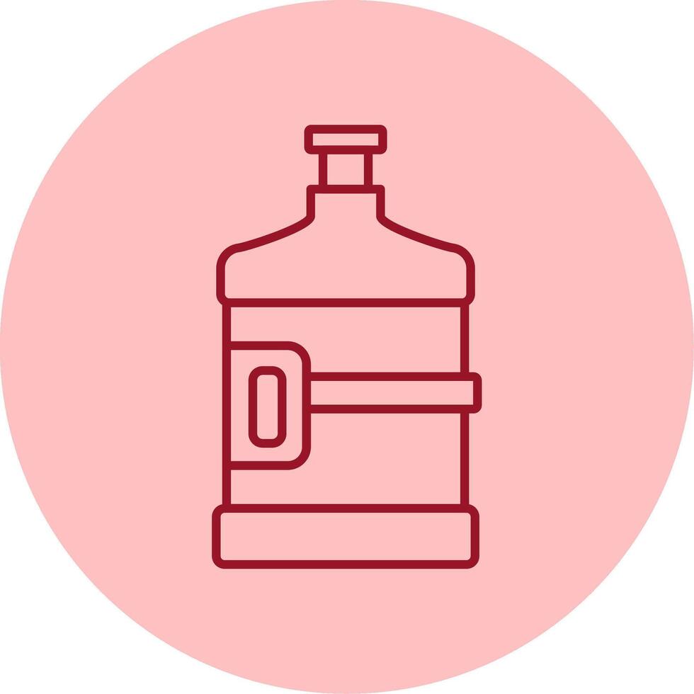 Water Flask Line Circle Multicolor Icon vector