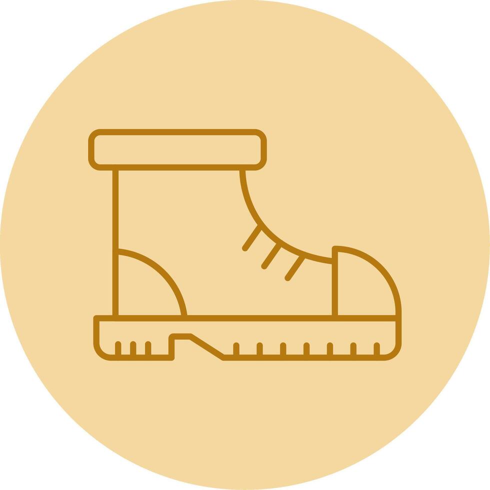 Boot Line Circle Multicolor Icon vector