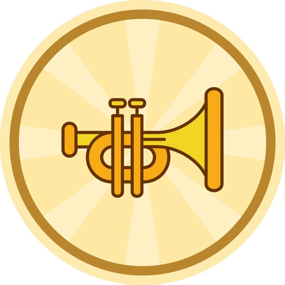 Trumpet Comic circle Icon vector