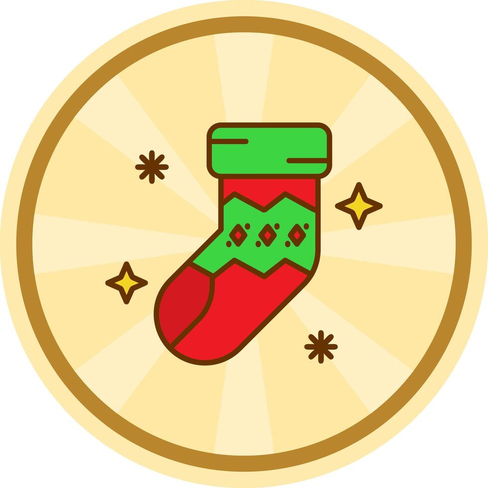 Sock Comic circle Icon vector