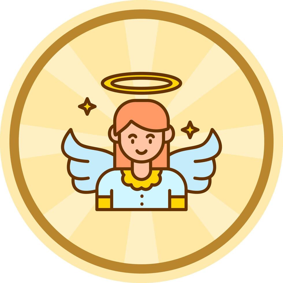 Angel Comic circle Icon vector
