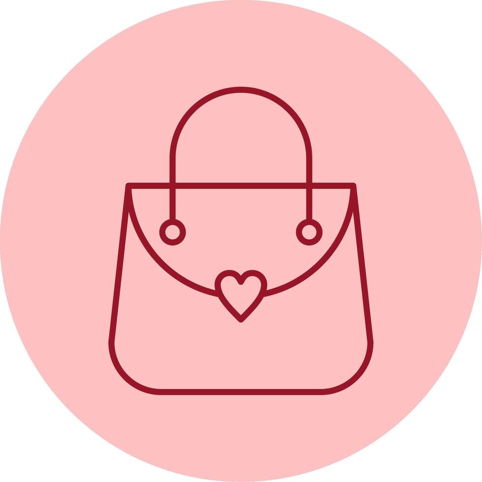 bolso línea circulo multicolor icono vector