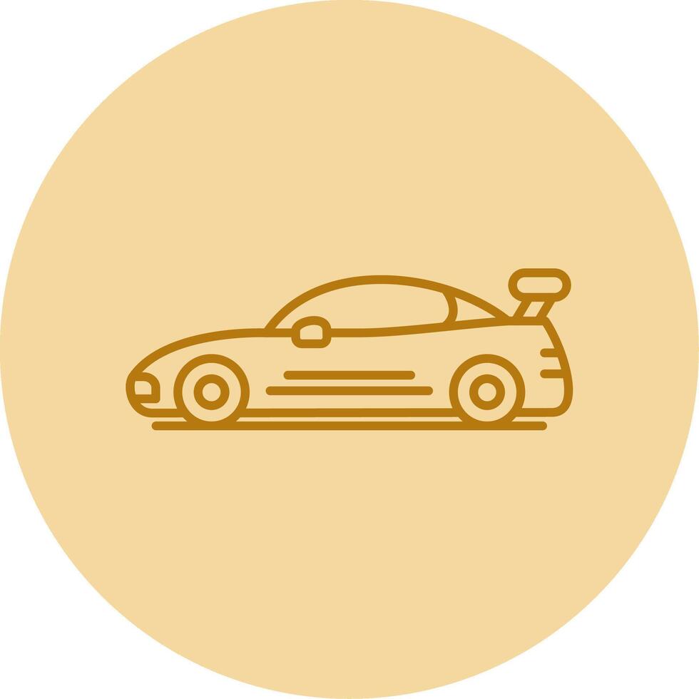 Sports Car Line Circle Multicolor Icon vector