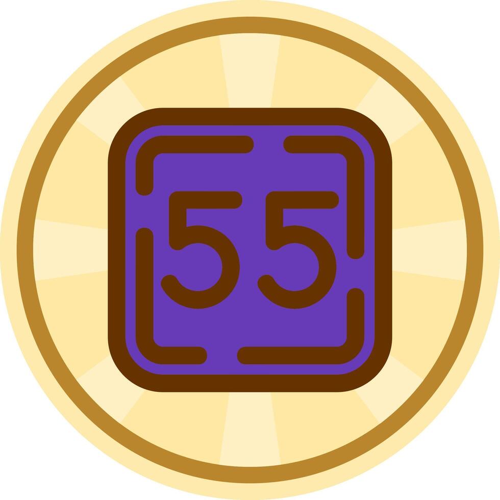 Fifty Five Comic circle Icon vector